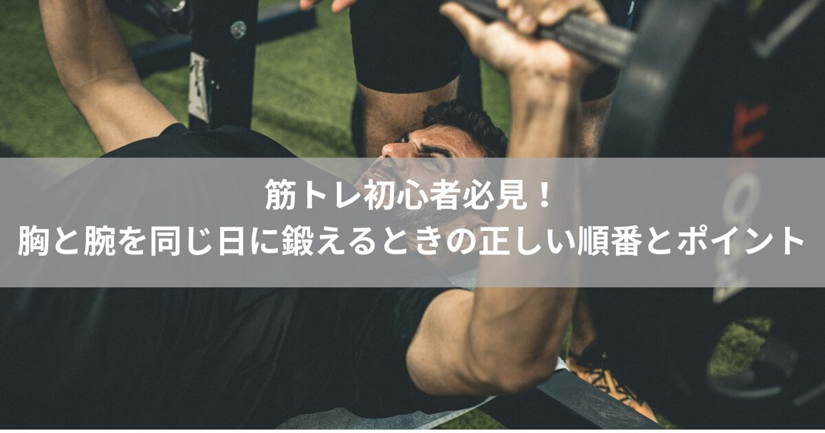 筋トレ初心者必見！胸と腕を同じ日に鍛えるときの正しい順番とポイント
